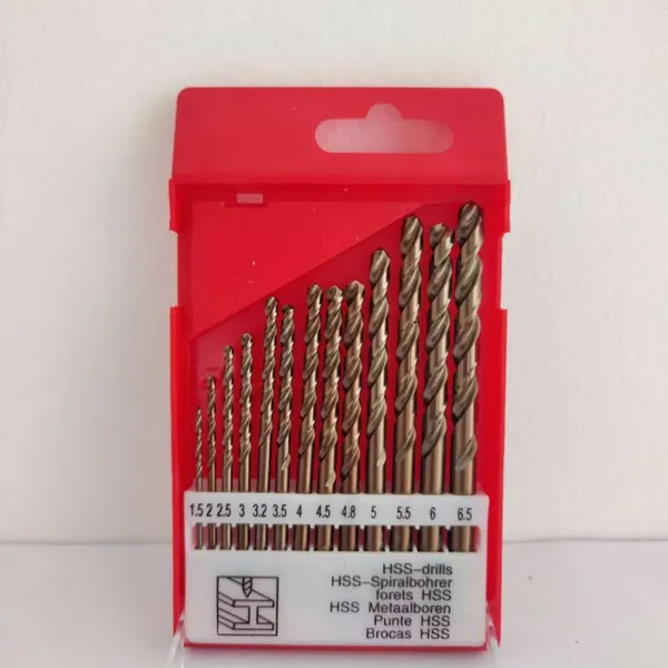 A Set of 13 HSS Drill Bits 1.5mm-6.5mm Round Shank Straight Spiral Drill Bits, Suitable for Steel, Stainless Steel, Hard Metal, Plastic, Wood, Etc photo-5