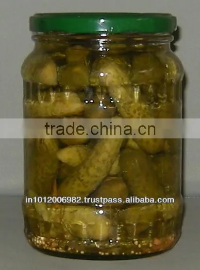 Gherkins in Glass Jars