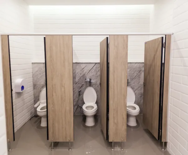 Customized Compact Laminate Anti Fire Waterproof HPL Toilet Cubicle Partition photo-2