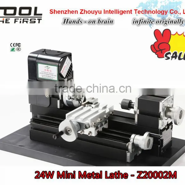 24 Watts Motor Mini Metal Hobby Lathe Z20002M for Wood Working , Soft Metal Process