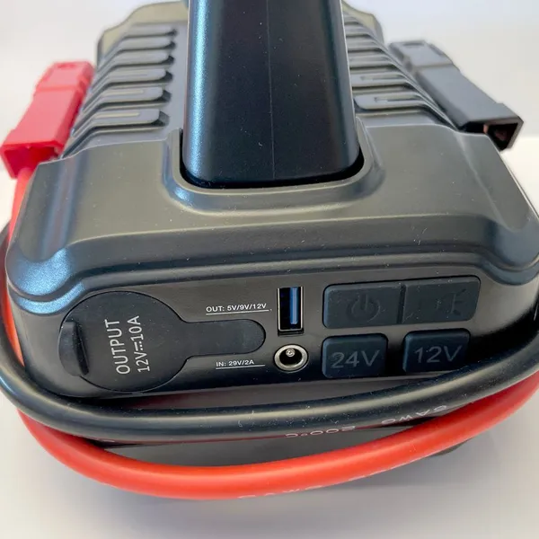 UKCA, CE Approved 12/24V Li-Ion Jump Starter Pack, 56,000mAh 2,000A Peak Current, 1,000A Starting Current photo-2