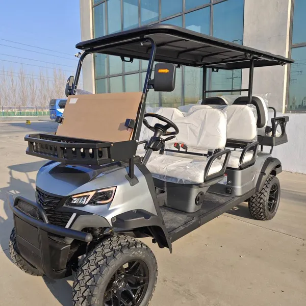 New 4+2 Six-seater Electric Golf Cart, Direct From the Manufacturer, Suitable for Scenic Spot Sightseeing and Export Trade photo-2