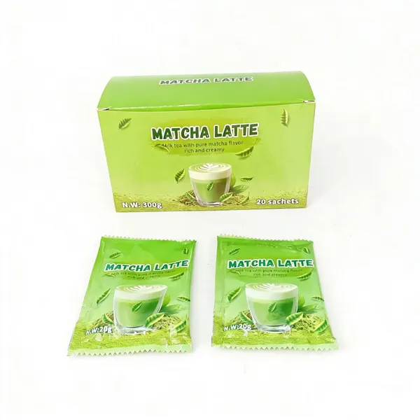 Private Label Matcha Latte Drink Powder Support Custom Flavor Packaging Logo Instant Green Tea Latte For Reseller photo-2