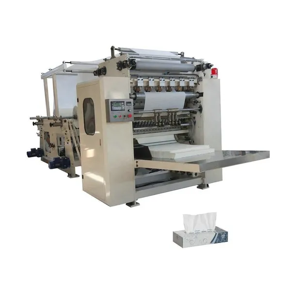 Máquina automática para fabricação de lenços de papel facial com PLC, dobramento e estampagem de papel a alta velocidade, capacidade de produção de 1000 folhas/linha/minuto