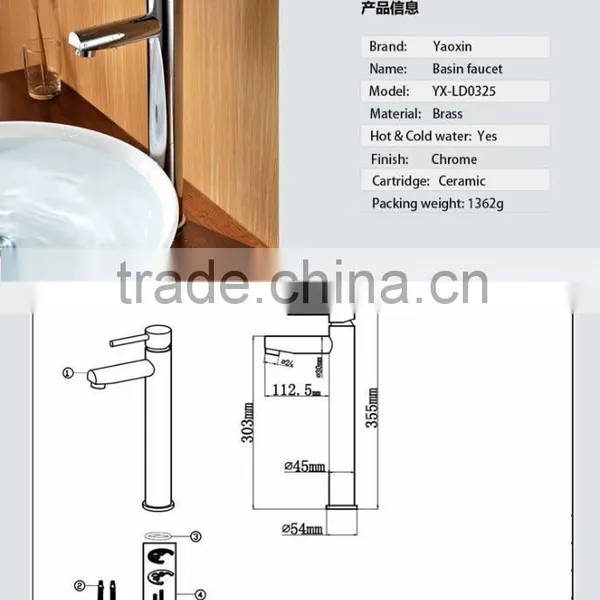 Brass Material Bathroom Water Basin Tap and Faucet photo-5