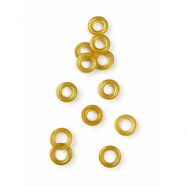 Translucent Yellow Plastic Eyelet and Washer Set durable two‑part hardware for large size fabric hole fixing applications