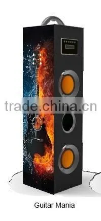 Brand New Guitar Pattern Wood Tower Speaker photo-2