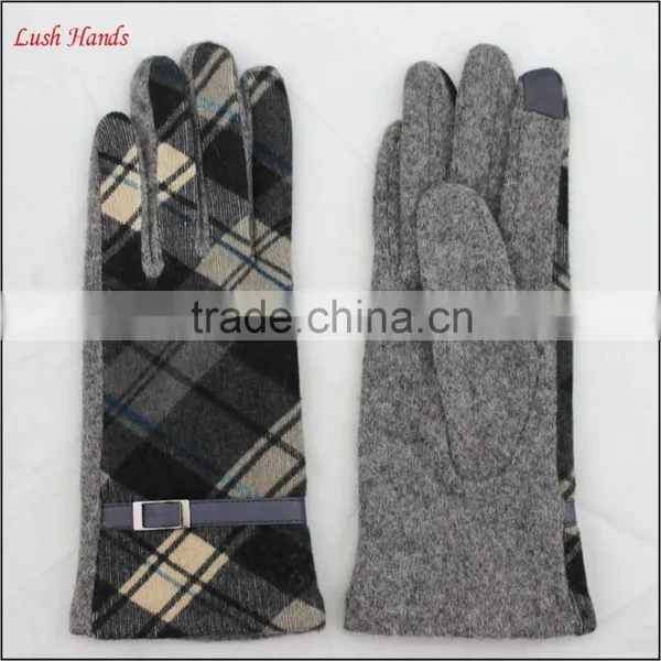 Ladies Wholesale Woolen Top Hand Gloves Women With Belt photo-3