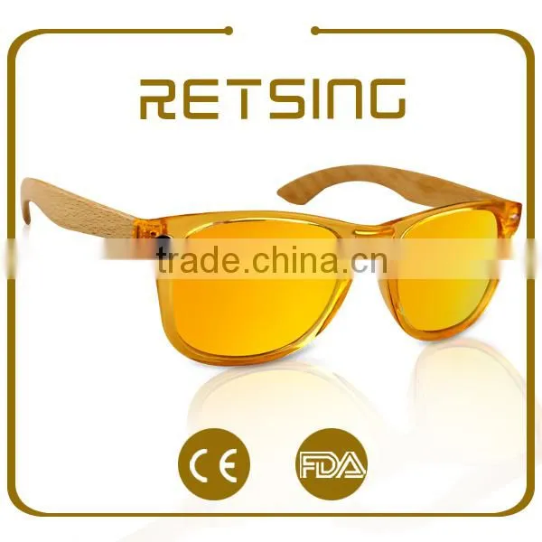 UV400 Sunglasses Wooden Bamboo Temple Sunglasses Wooden Sunglasses 2016 photo-3