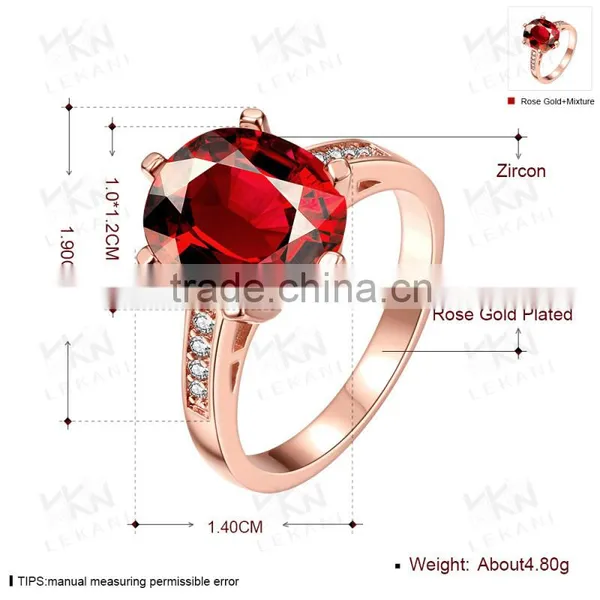 18k Plated Luxury Sapphire Gemstone Women Engagement Wedding Rings photo-4
