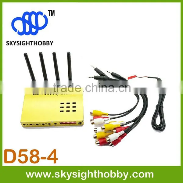 D58-4 FPV 5.8G 4CH Audio Video 5.8GHz Diversity Receiver 5.8ghz Wireless Video Transmitter Receiver photo-4