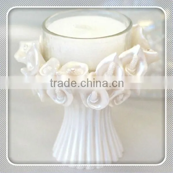 Decorative White Candle