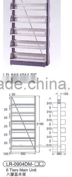 Double Face Metal Shop Display Book Racks