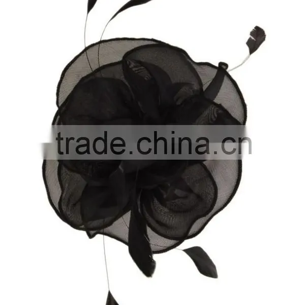 Feather Organza Flower Hair Fascinator/Clip/Barrettes photo-6