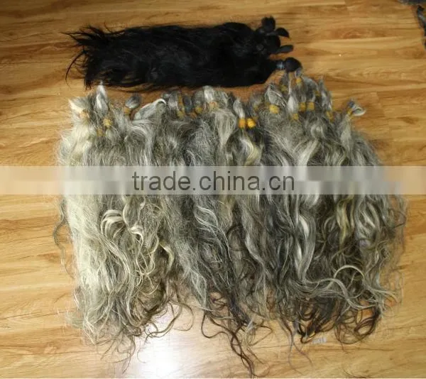 Grey Hair Bulk Unprocessed Virgin Hair Extension Raw Hair Bulk photo-4