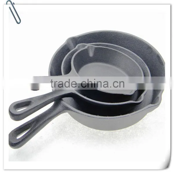 Cast Iron Preseasoned Fry Pan, Skillet Set