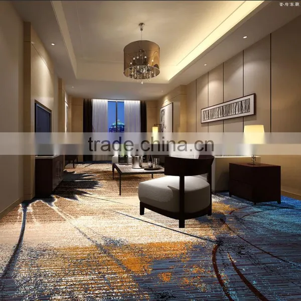 100% Nylon Unique Hotel Carpet With Red Color photo-4