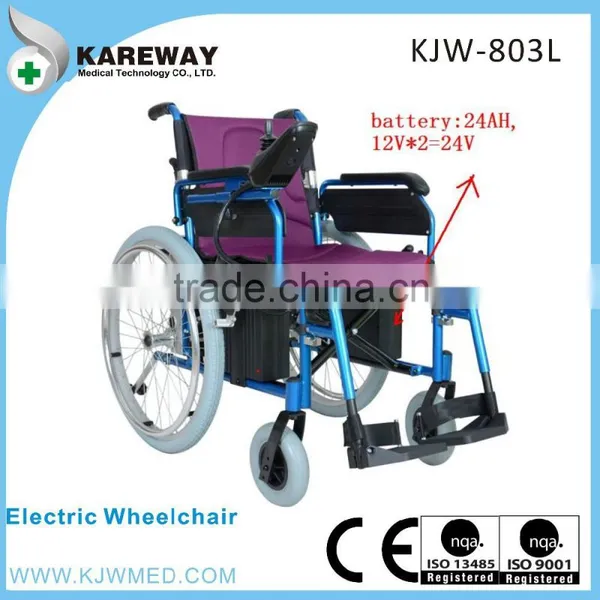Aluminum Electric Folding Handicapped Wheelchair for the Elderly