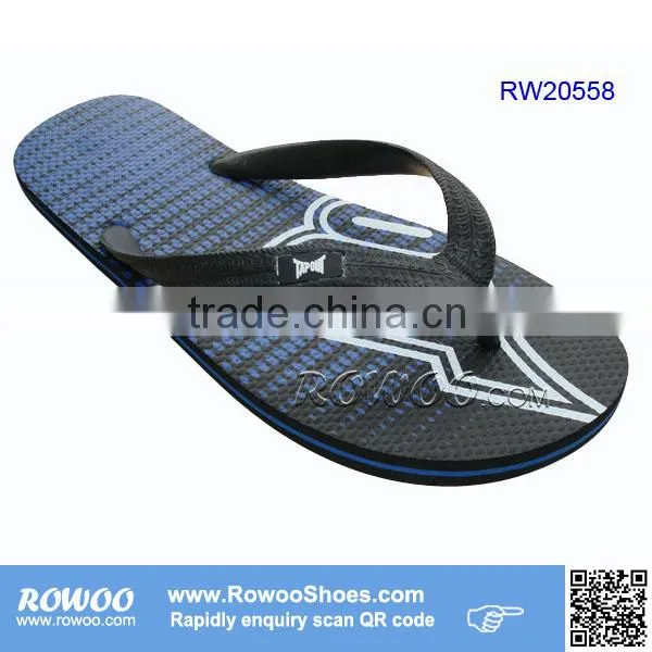 Black Simple EVA Man Flip Flops Slipper Beach Shoes photo-3
