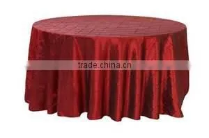 Round Pintuck Taffeta Table Cloth/ Wholesale Pintuck Taffeta Table Linen Wedding Decoration photo-2