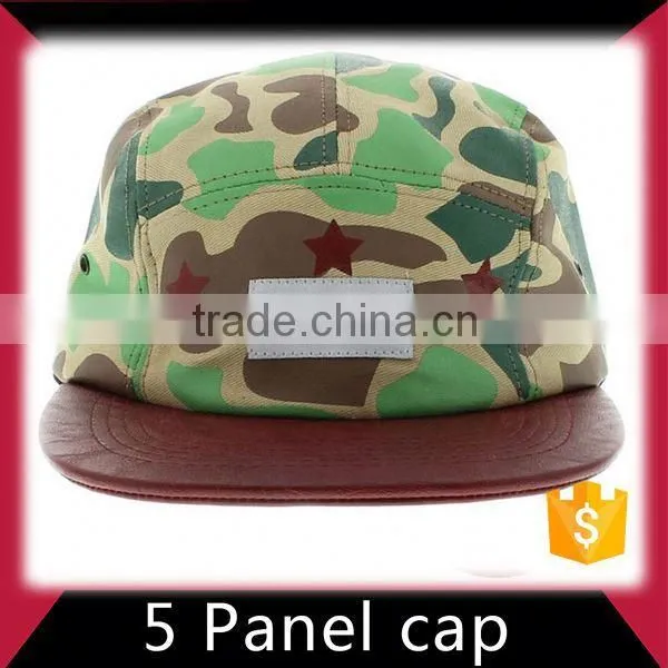 Small Moq Discount 5 Panel Hat With Leather Patch photo-5