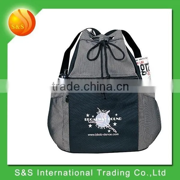 2015 New Design Sport Drawstring Backpack With Two Open Side Pocket photo-3