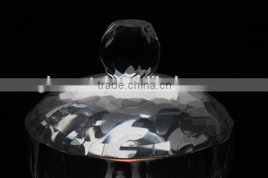 Unique Crystal Glass Sugar Bowl With Lit Sugar Stock photo-2