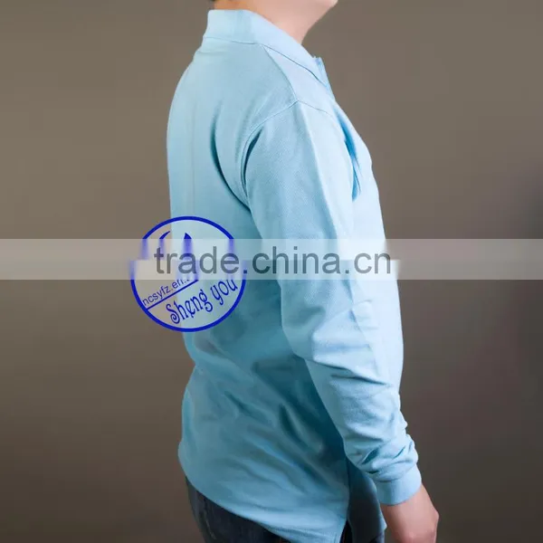 Long Sleeve Custom Bulk Polo Shirts Design for Mem photo-3