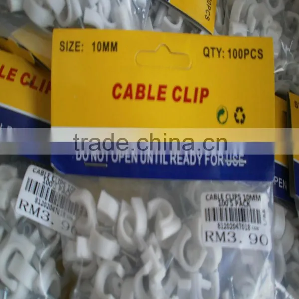 Flat Nail Cable Clip 9mm Packaging as Customer Requested photo-2