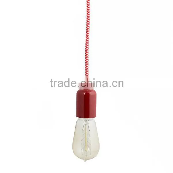 Colorful Pendant Lamp Cord Set Metal Hanging Light photo-3