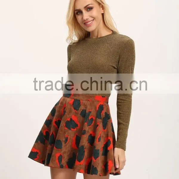 New Arrival Winter Casual Printing A-line Skirt photo-4