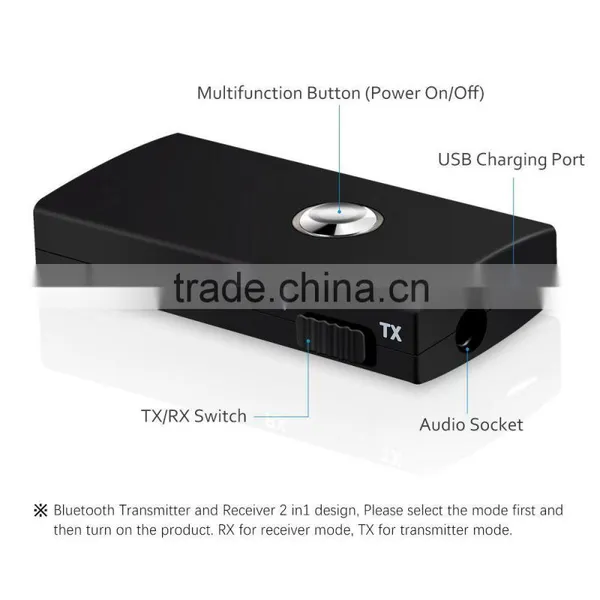 Bluetooth Receiver, Wireless Transmitter, Hands-Free Car Kit With 3.5mm Audio Output, Stereo Music Transmission BTI-010 photo-4