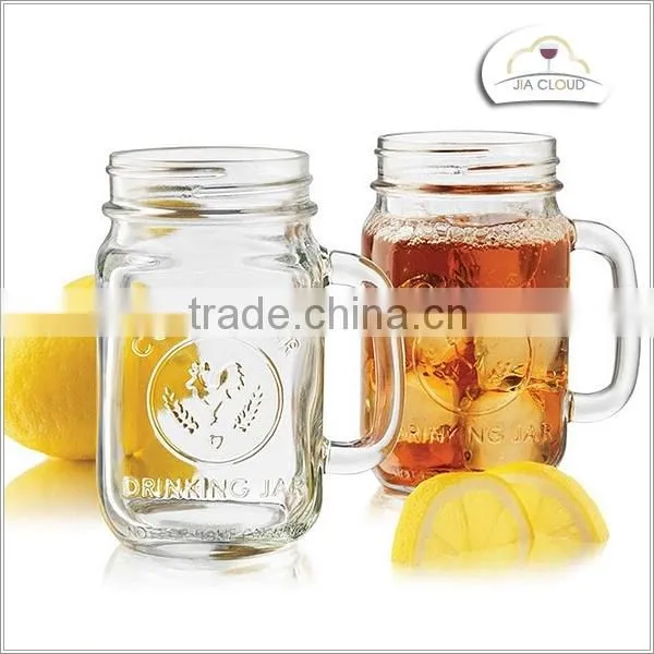 Glass Water Bottle With Handle 350ml Juice Bottle Glass Drinking Bottle With Handle