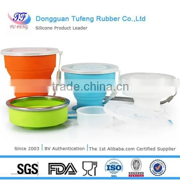 Transparent Colorful Silicone Menstrual Cup Mug