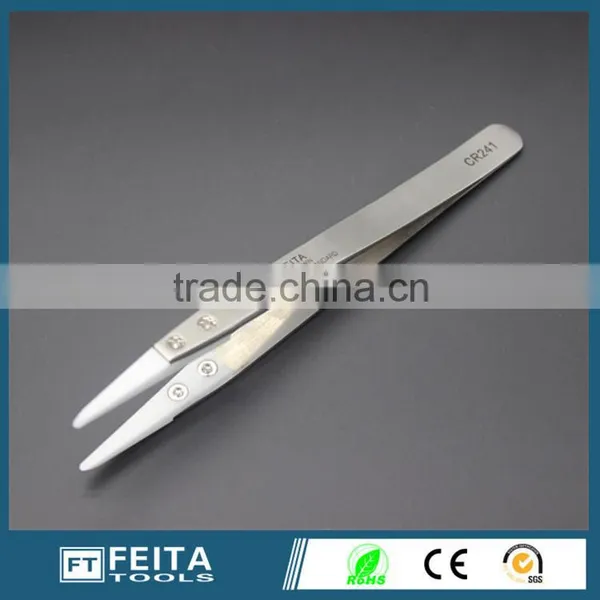 Heat Resistance CR241 Zirconia Ceramic Tip Pointed Tweezers photo-2