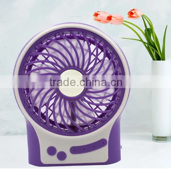 2016 Newest Mini USB Fan With 3 Protable Rechargeable Fan With 18650 Battery photo-3