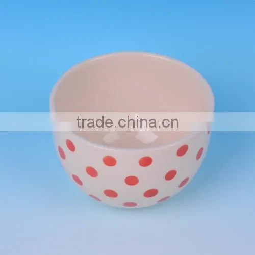 Modern Design,decorative Ceramic Bowls With Red Dot Painting photo-2