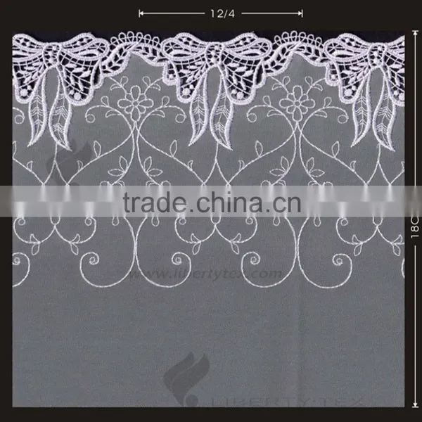 Butterfly Polyester Embroidery Trimming With Guipure Lace