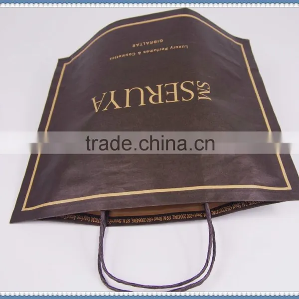 New Style Brown Kraft Paper Bag With Twisted Patch Handle for Perfume photo-3