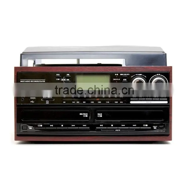 Rain Lane Double CD Player Electric Gramophone and Cassette Encoding Vinyl Player photo-6