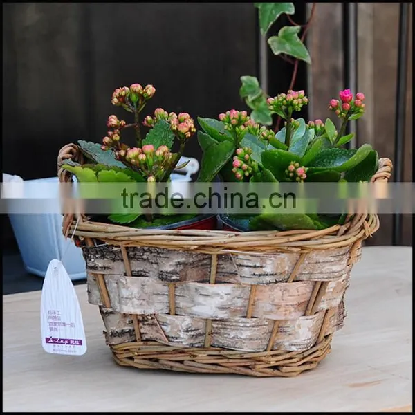 Flower Bark Basket