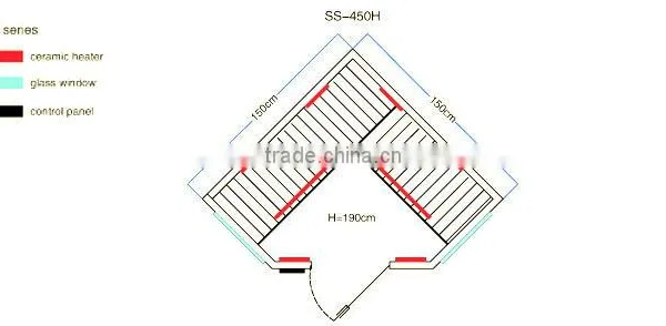 3 Person Sauna Corner Fitting Infrared Far Sauna (CE/ETL/TUV/ROSE) photo-4