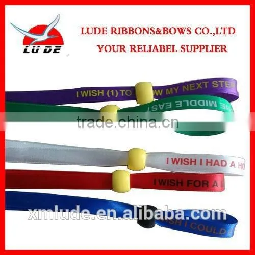 2015 Factory Price Printed Color Ribbon Bracelet/wrist Strap photo-5