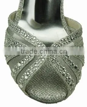 Silver Sparkle Crystal Ladies Latin Dance Shoes Produced by Suphini photo-2