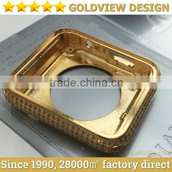 Wholesale Gold Rose Housing for Apple Watch Housing With Diamond,watchband Will Come Soon photo-3