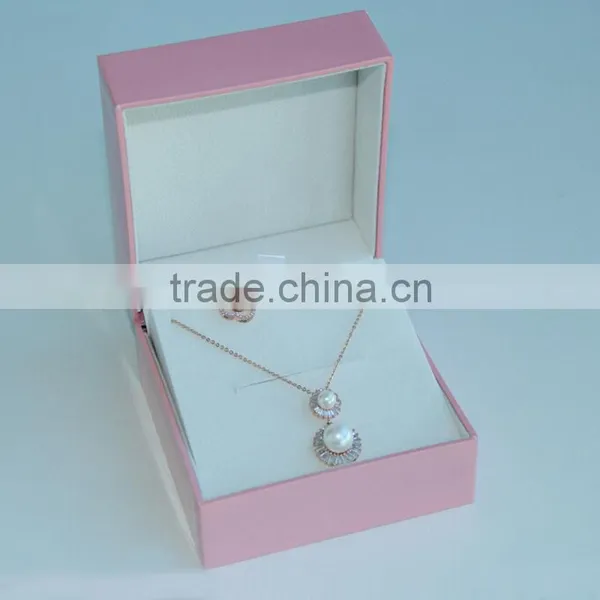 Luxury Custom Made Pink Jewelry Boxes With Sleeve and Velvet Lining photo-4
