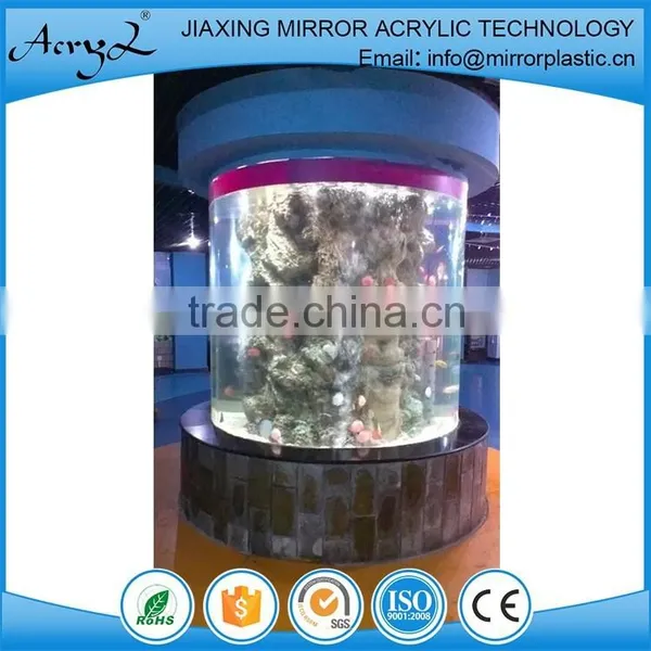 Clear Plastic Round Acrylic Fish Tank Aquarium Acrylic Cylinder photo-4