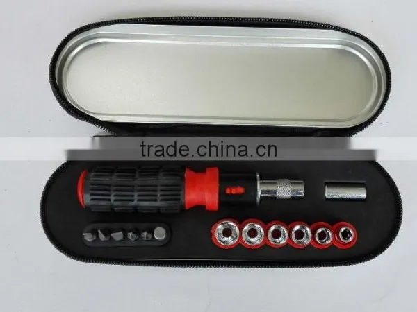 15pcs Ratchet Handle Socket Set Bit Set Kraft Tool Box photo-3
