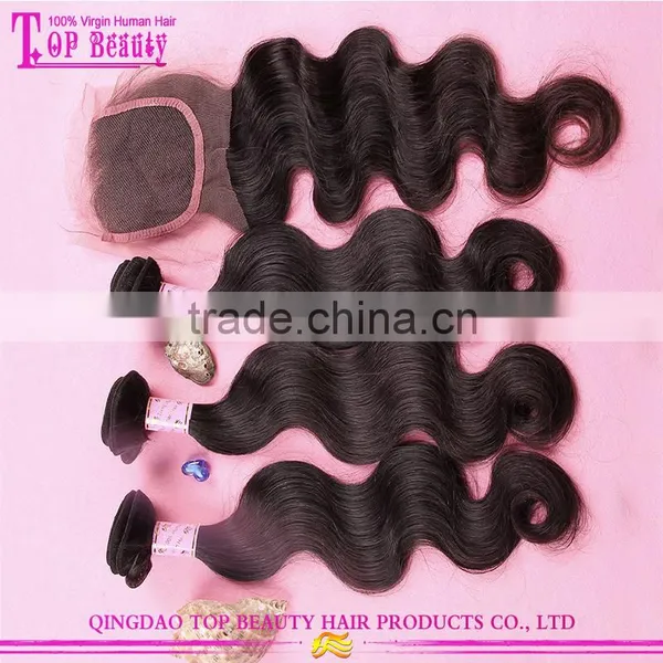 Can Custom 100% Virgin Hair Bundles With Lace Closure Body Weave 3 Bundle Brazilian Human Hair With Closure photo-3