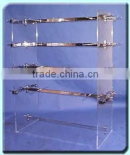 crystal acrylic and metal display shelf